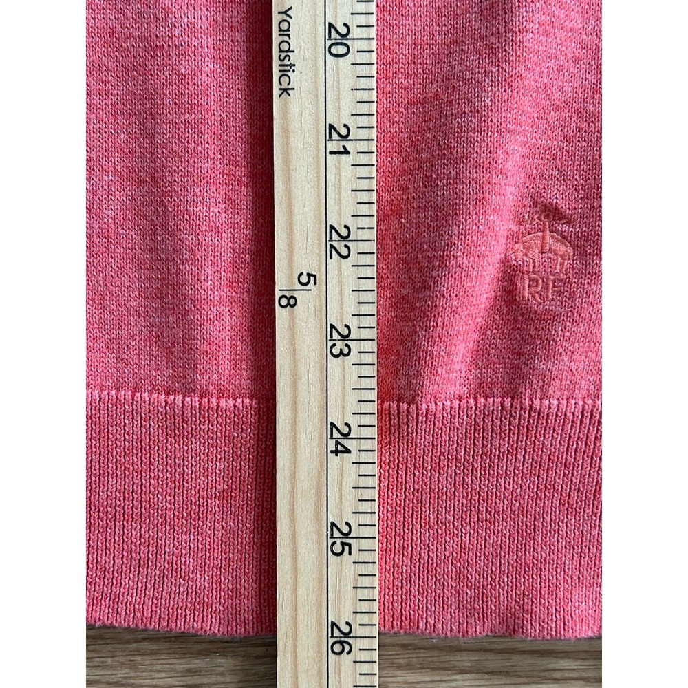 Brooks Brothers Men's Red Fleece‎ Sweater With Logo Size Medium Peach Color - Picture 5 of 8